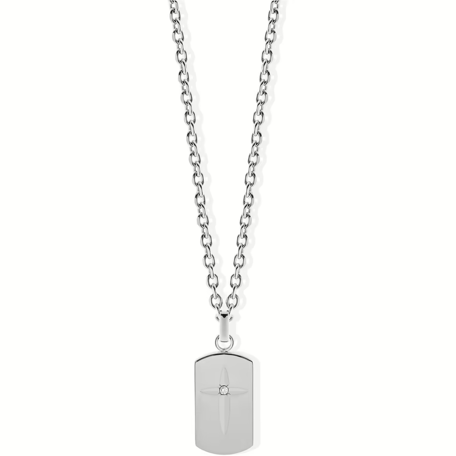 Ανδρικό κολιέ LIU JO από ασήμι και μαύρο ατσάλι MLJ537