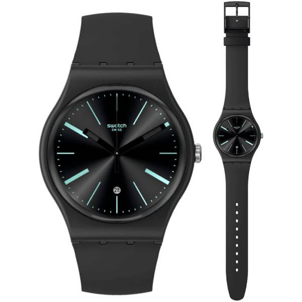 Unisex ρολόι Swatch SO29B404 με μαύρο λουράκι