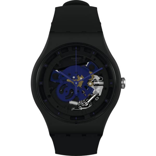 Swatch Time To Blue Big Ρολόι Μπαταρίας με Καουτσούκ Λουράκι SO32B109