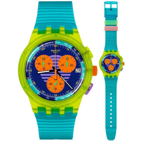 Ρολόι Swatch SUSJ404 με τυρκουάζ λουράκι