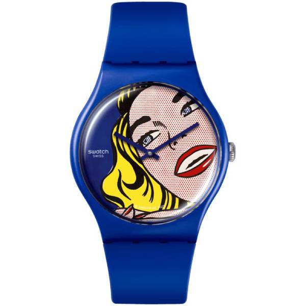 SWATCH Girl By Roy Lichtenstein με μπλε λουρακι