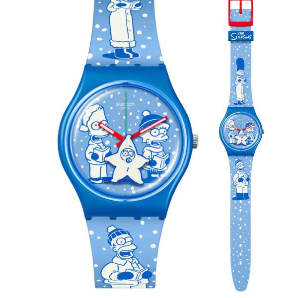 Unisex ρολόι Swatch SO28Z126 με μπλε λουράκι