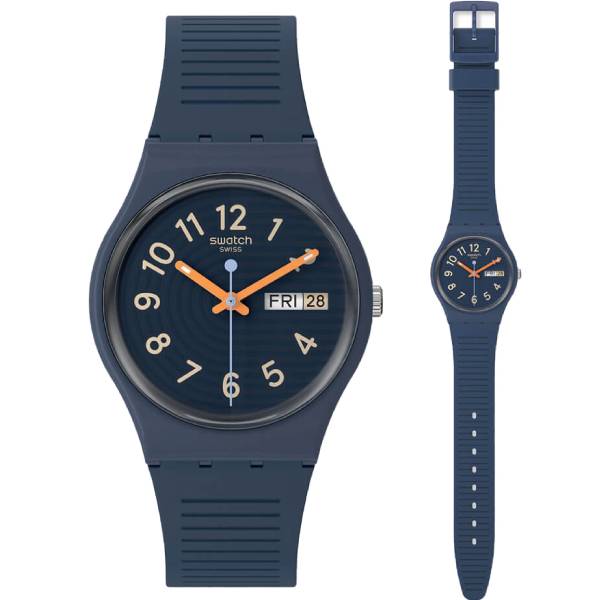 Unisex ρολόι Swatch SO28I700 με μπλε λουράκι SO28I700