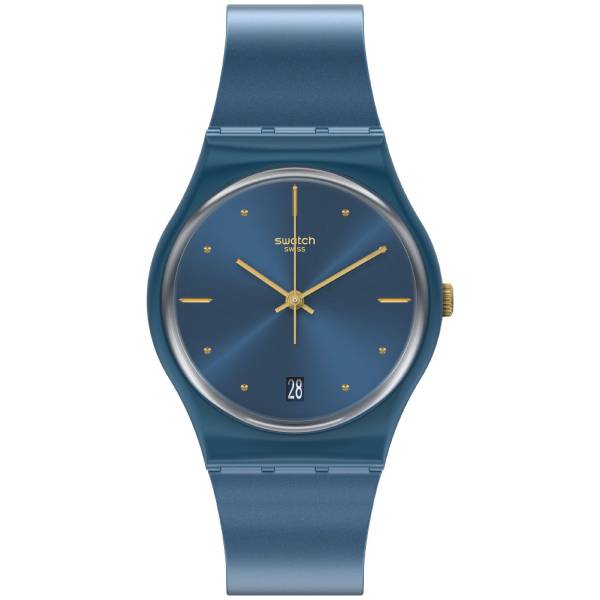 SWATCH Gents Pearlyblue με μπλε λουράκι σιλικόνης GN417