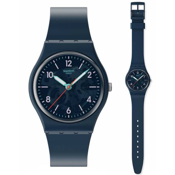 Unisex ρολόι Swatch SO28N118 με μπλε λουράκι SO28N118