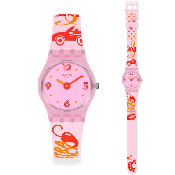 Ρολόι Swatch LP164 με ροζ λουράκι LP164