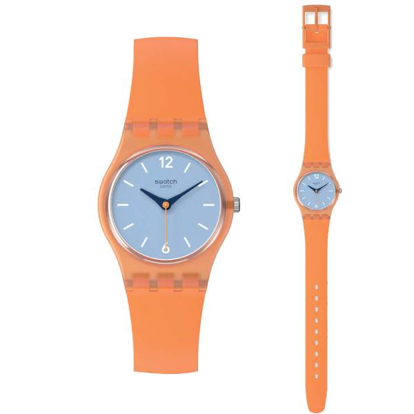 Ρολόι Swatch LO116 με πορτοκαλί λουράκι LO116