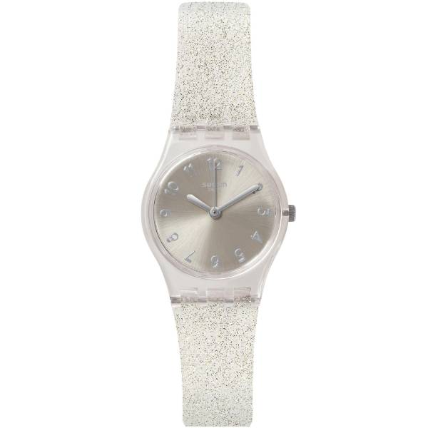 SWATCH Silver Glistar Too με πολύχρωμο λουράκι LK343E