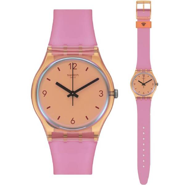 Ρολόι Swatch SO28O401 με ροζ λουράκι SO28O401