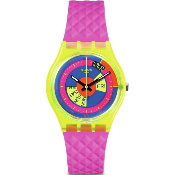 SWATCH Shades Of Neon με ροζ λουράκι SO28J700