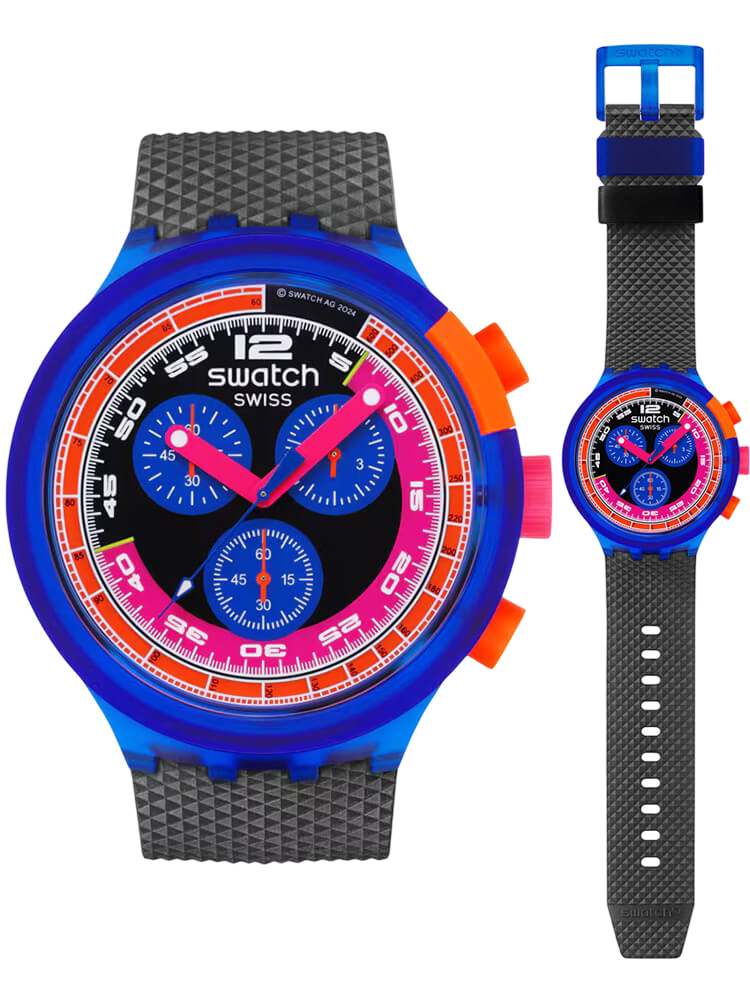 Ανδρικό ρολόι Swatch με μαύρο λουράκι SB06N102
