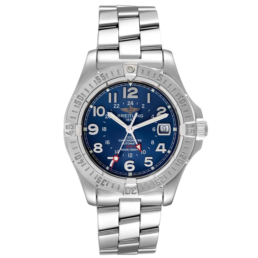 Breitling Colt GMT Automatic Blue Dial Steel Mens Watch A32350